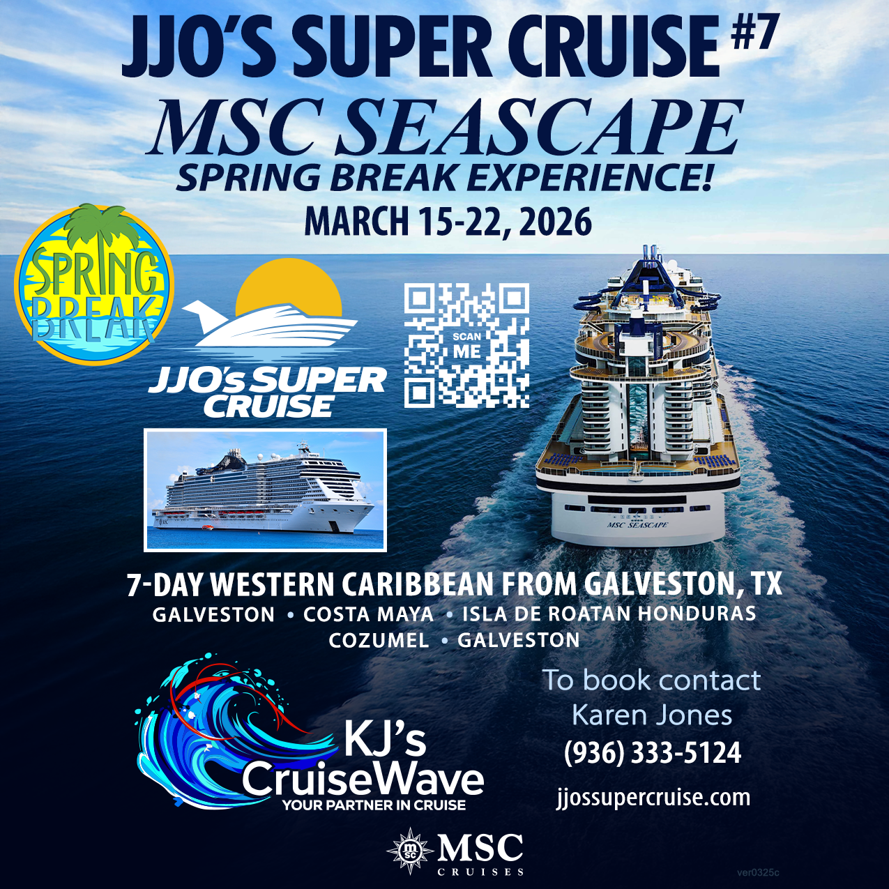 JJO's SUPER CRUISE Spring Break 2025 Booze Cruise